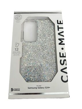 Case-Mate Glitter Phone Case for Samsung Galaxy S24+ - Silver Sparkle Open Box